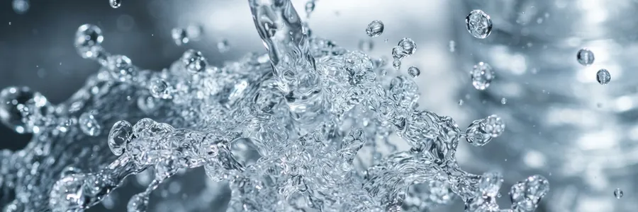 Close up of clean water flowing