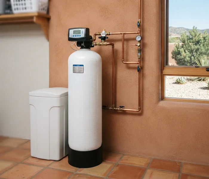 Water softener system installed in a Albuquerque, NM home